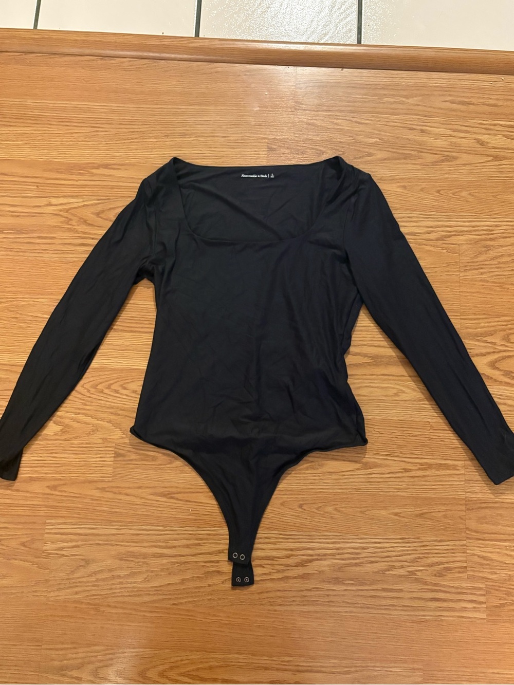 Abercrombie & Fitch Black Long Sleeve One-Piece Bodysuit
